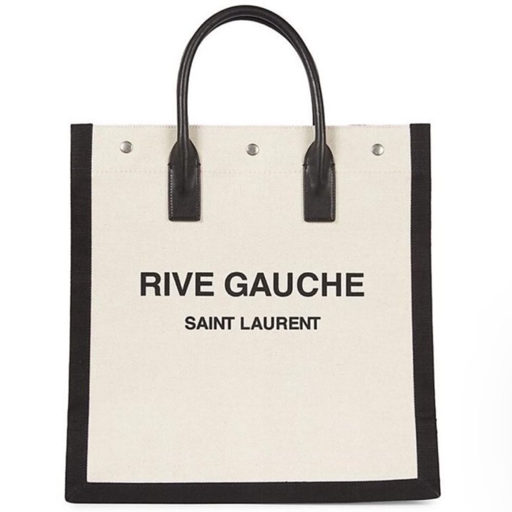 MSRP $1,995 NWT Authentic Saint Laurent Rive Gauche Tote Bag in Greggio Nero!